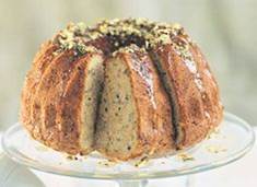 Zucchini Cake with Lime and Pistachio Glaze